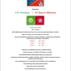 Auswärtsspielfahrt nach Wolfsburg.