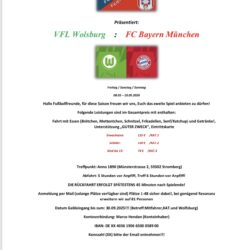 Auswärtsspielfahrt nach Wolfsburg.